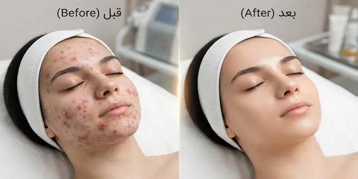 قبل و بعد از استفاده از کیت پلاژن ضد جوش صورت 5845631