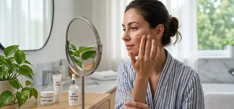 ماساژ صورت با سرم نیاسینامید6545321