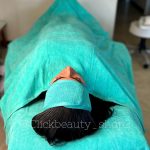 ست حوله و هدبند پاکسازی سبز آبی