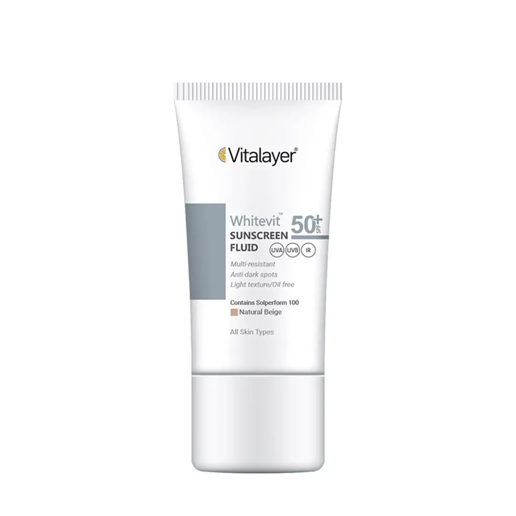 فلوئید ضد آفتاب وایت ویت نچرال بژ ویتالیر 50 میل- Vitalayer Whitevit Anti-Brown Spot Whitening Fluid 6565665