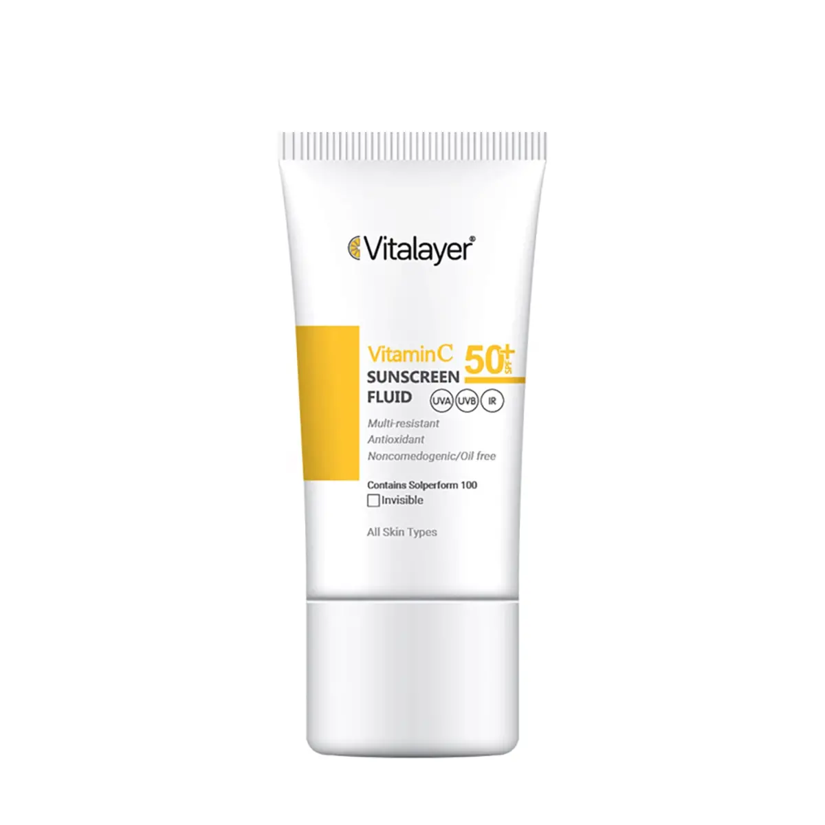 فلوئید ضد آفتاب ویتامین سی بی رنگ ویتالیر 50 میل- vitalayer Invisible Vitamin C Sunscreen Fluid 66555