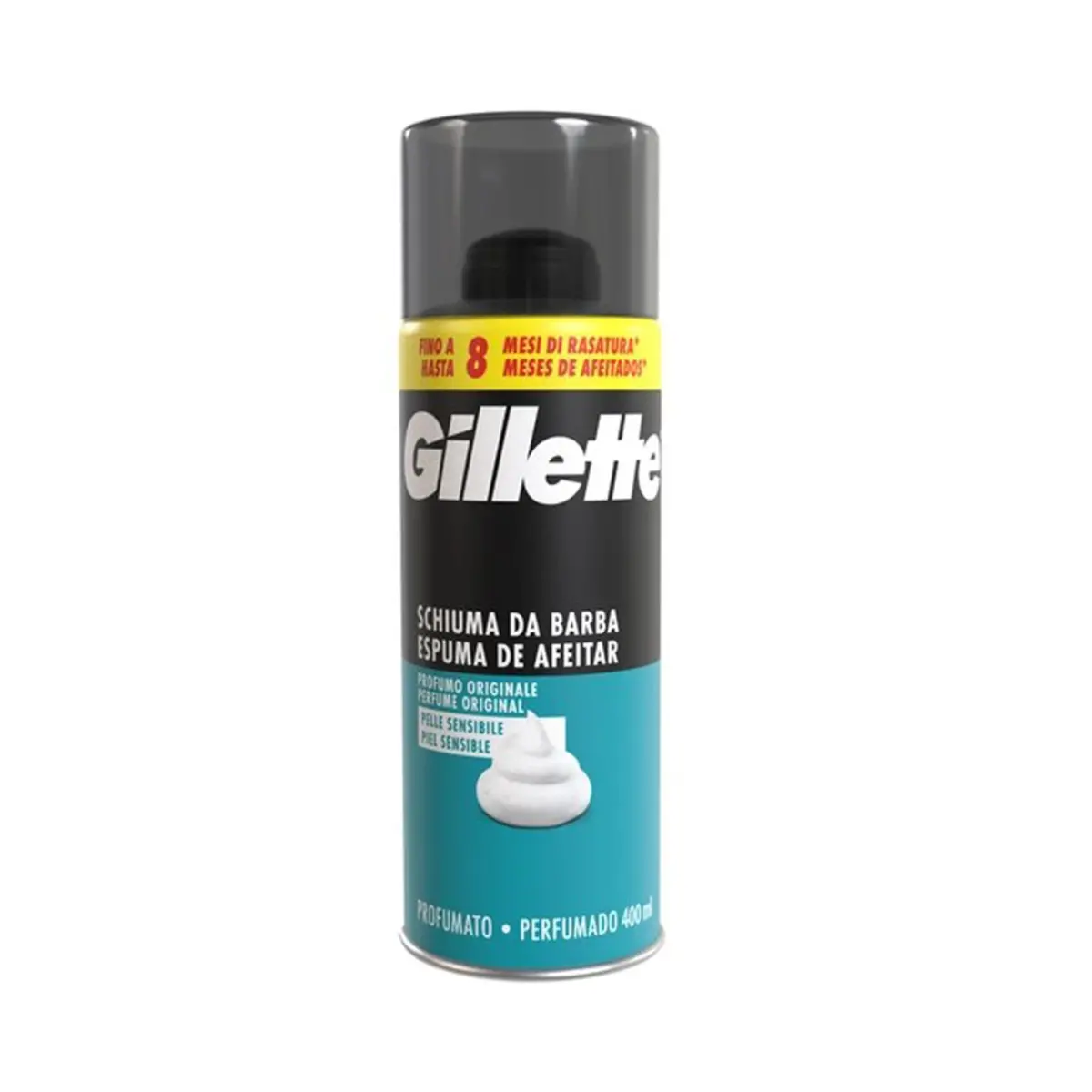 فوم اصلاح هلندی ژیلت Gillette Existing Schiuma مناسب پوست حساس 400 میل 1 فوم اصلاح هلندی ژیلت مناسب پوست حساس 654165415210
