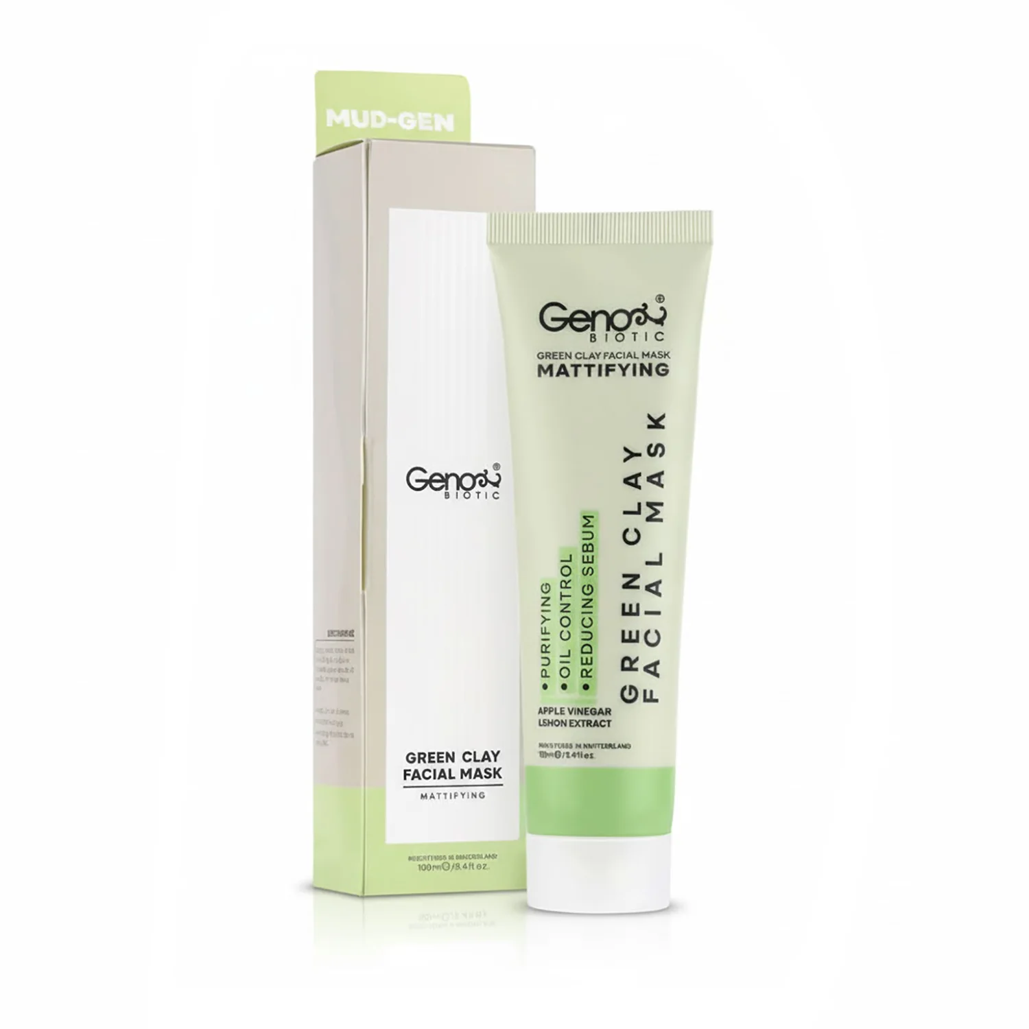 ماسک خاک رس سبز ژنو بایوتیک 100 میلی‌ لیتر 4986465120