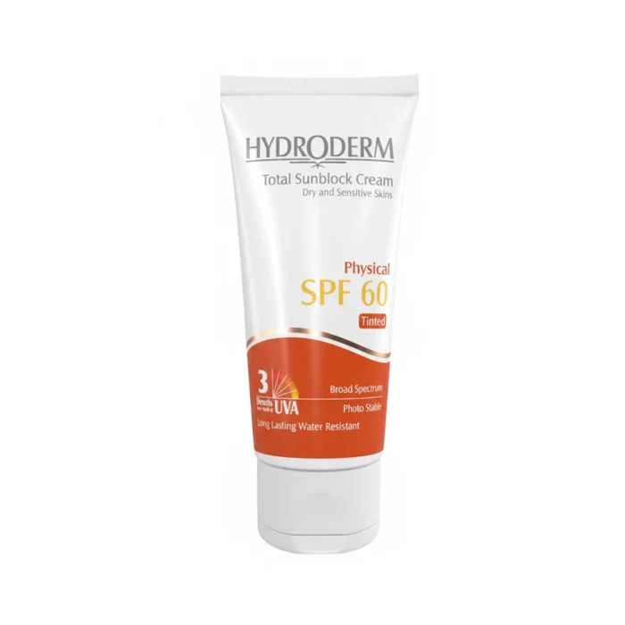 کرم ضدآفتاب رنگی فیزیکال SPF 60 هیدرودرم 6845153210