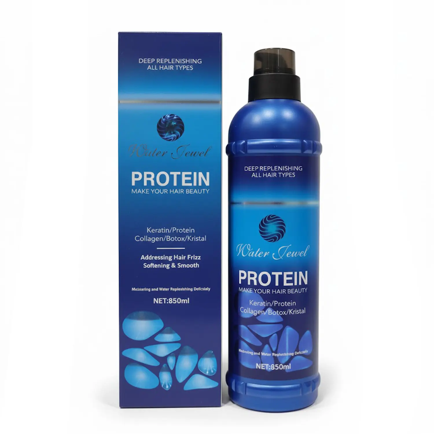 پروتئین مو واتر جول حاوی کلاژن و بوتاکس حجم 850 میلی_لیتر پروتئین مو واتر جول حاوی کلاژن و بوتاکس 64653412