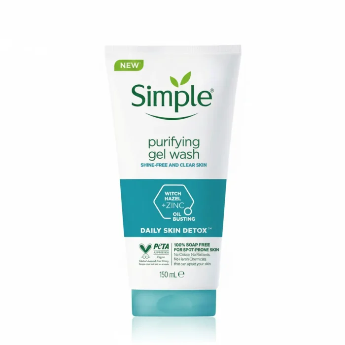 ژل شستشو صورت پوست چرب و مختلط سیمپل 654563412