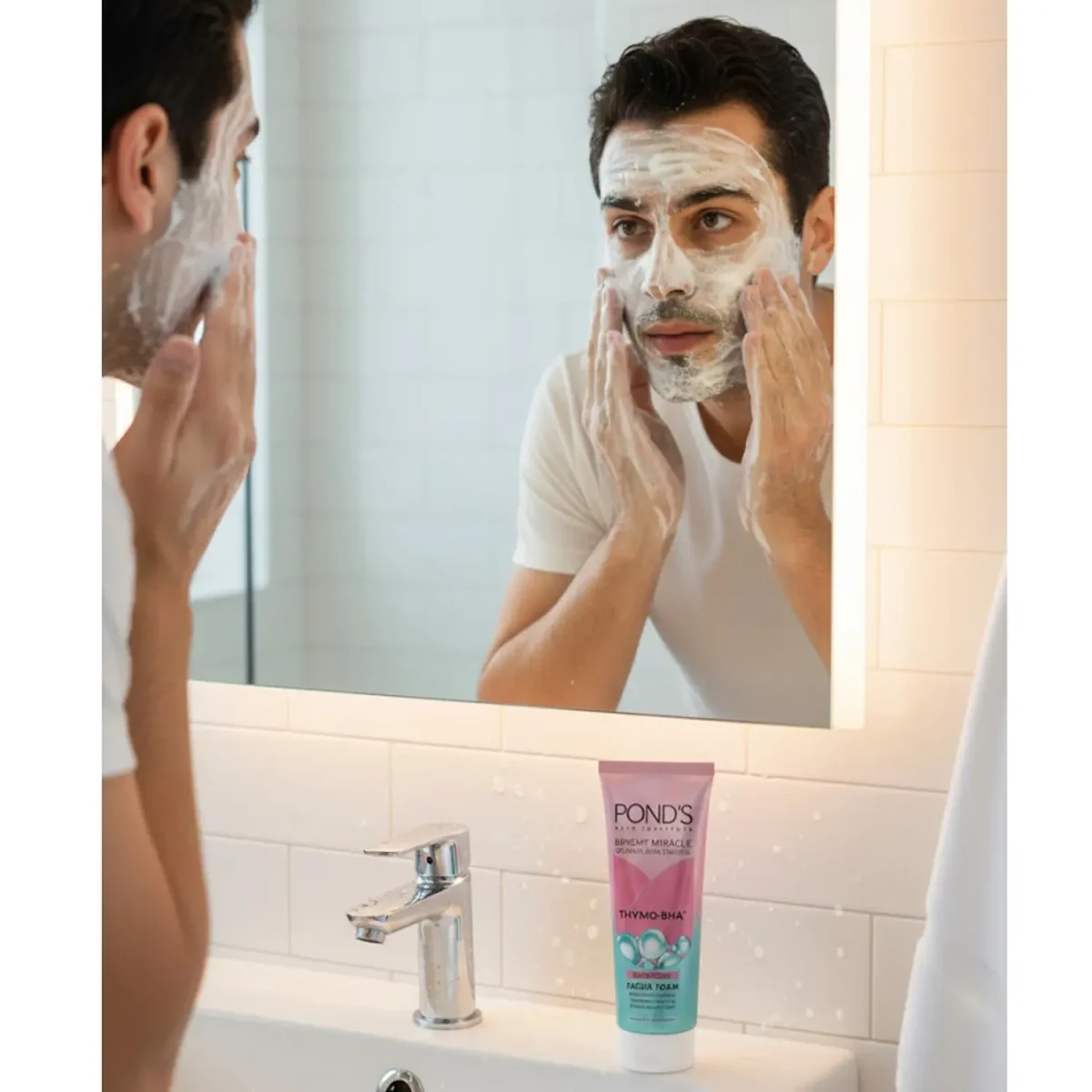 فوم شستشوی صورت پوندز مدل Acne Clear Pimple Cleanser Brightening 6545631