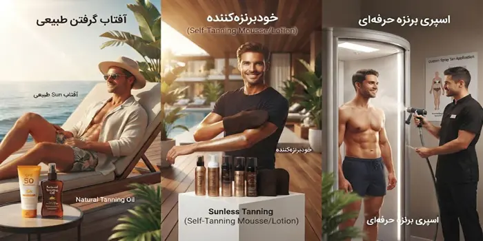 انواع روش های برنزه کردن پوست 65345634