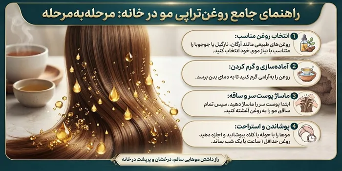 مراحل روغن ‌تراپی مو در خانه 6545643