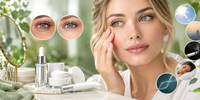 استفاده یک خانم از کرم دور چشم مناسب بالای ۳۵ سال 788574554