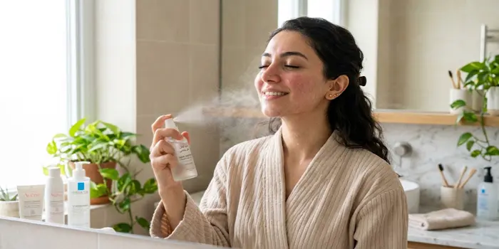استفاده از اسپری آبرسان برای پوست های حساس 654564312
